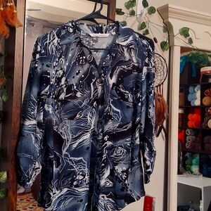 Emily Daniels button down blouse size large women's